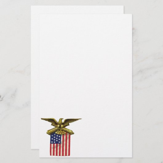 赤白と青 便箋 (正面/裏面)