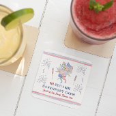 赤白と青 | 7月4日懇親会 スクエアペーパーコースター