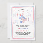 赤白と青 | 7月4日懇親会 招待状 (正面)