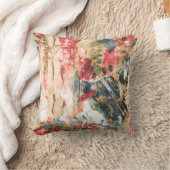 赤白と黄色の抽象芸術絵画 クッション (ブランケット)