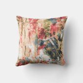 赤白と黄色の抽象芸術絵画 クッション (裏面)