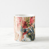 赤白と黄色の抽象芸術絵画 コーヒーマグカップ (中央)