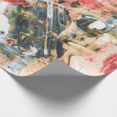 赤白と黄色の抽象芸術絵画 ラッピングペーパー (角)