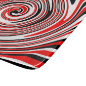 赤白と黒のサイケデリックデザイン カッティングボード (角)