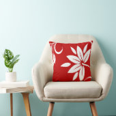 赤白と黒のフローラ クッション (椅子)