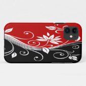 赤白と黒のフローラ Case-Mate iPhoneケース (裏面(横))