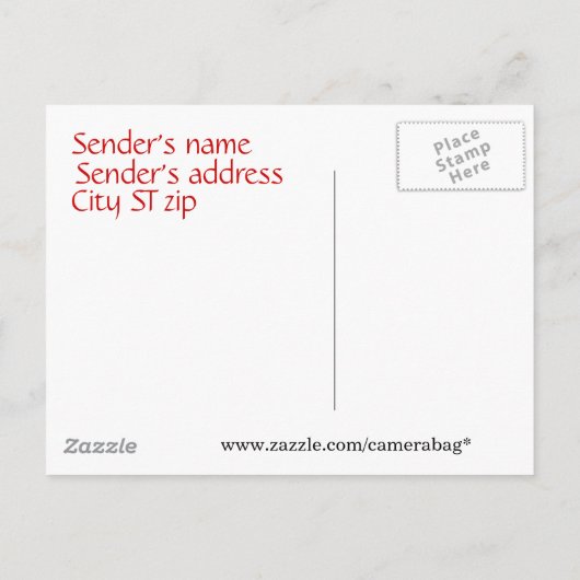 赤白と黒の卒業式オープンハウスinvitati インビテーションポストカード (裏面)