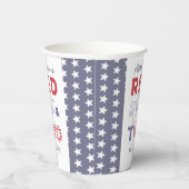 赤白と2アウトドア2歳の誕生日パーティー 紙コップ (右)