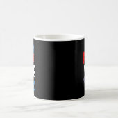 赤白と2誕生日7月4日American 2n コーヒーマグカップ (中央)