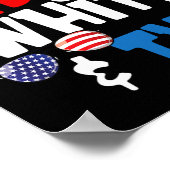 赤白と2誕生日7月4日American 2n ポスター (角)