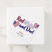 赤白と7月4日の愛国的な赤ちゃんシャワー フェイバータグ (インサイチュ)