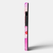 赤白のバラとピンクのアネモネの花のモノグラム Case-Mate iPhoneケース (裏面 / 左)