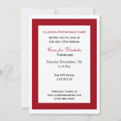 赤白の上品な企業のパーティの招待状 招待状 (正面)