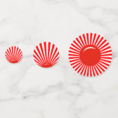 赤白の太陽の日のテーブルコンフェッティ コンフェッティ (正面)