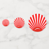 赤白の太陽の日のテーブルコンフェッティ コンフェッティ (裏面)