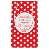 赤白の水玉模様Cookieのスワップ/ベーキング抱き枕 スモールペーパーバッグ (正面)