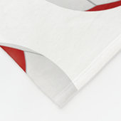 赤白の私はサッカーの文字柄が大好き フリースブランケット (角)