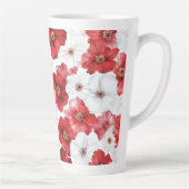 赤白の花 カフェラテマグ (右)