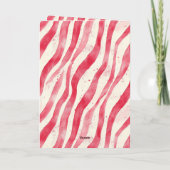 赤白クリームペッパーミントストライプスのクリスマス カード (裏面)