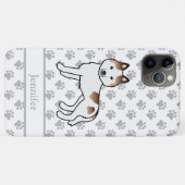 赤白シベリアンハスキーのキャラクタードッグと名前 Case-Mate iPhoneケース (裏面(横))