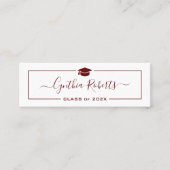 赤白シンプル院卒業 スキニー名刺 (正面)