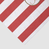 赤白ストライプ文字イニシャル 薄葉紙 (詳細)