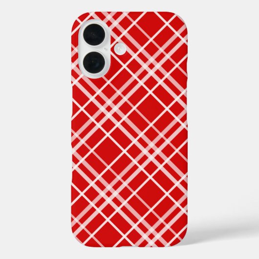 赤白タータンチェック格子模様デザイン Case-Mate iPhoneケース (裏面)