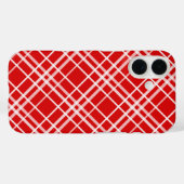 赤白タータンチェック格子模様デザイン Case-Mate iPhoneケース (裏面 (横))