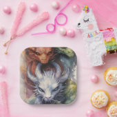 赤白ドラゴンズ ペーパープレート (パーティー)