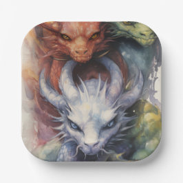 赤白ドラゴンズ ペーパープレート