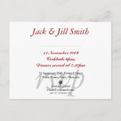 赤白バティックカクテルパーティー招待状ポストカード インビテーションポストカード (裏面)