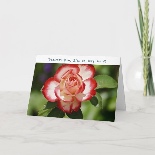 赤白バラのおわびをお許し下さい カード (正面)