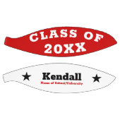 赤白パーソナライズされた卒業 バスケットボール (パネル)