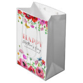 赤白フローラハッピーマザーズあいさつカード ミディアムペーパーバッグ (正面アングル)