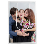 赤白フローラハッピーマザーズあいさつカード ミディアムペーパーバッグ (裏面)