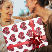 赤白フローラモダンエレガントハッピーマザーズ ラッピングペーパー