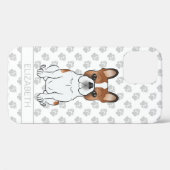 赤白ブヒ かわいい カートゥーン 犬 + 名前 Case-Mate iPhoneケース (裏面 (横))