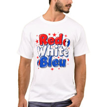 赤白ブルー おもしろ フランス愛国Tシャツ