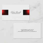 赤白プレインコンサルタントビモダンジネスカード 名刺 (正面/裏面)