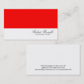 赤白プレインコンサルタントビモダンジネスカード 名刺 (正面/裏面)