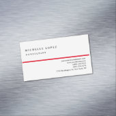 赤白プレーンエレガントクラシカルプロフェッショナル マグネット名刺 (インサイチュ)