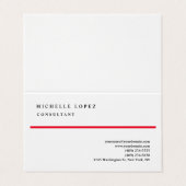 赤白プレーンエレガントクラシカルプロフェッショナル 名刺 (外部フラット)