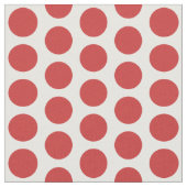 赤白ミニ水玉模様織物 ファブリック (クローズアップ)