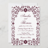 赤白メキシカンタラベラ結婚フローラ 招待状 (正面)