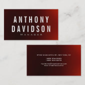 赤白モダン大文字名刺 名刺 (正面/裏面)