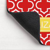 赤白モロッコ#6パイナップル名モノグラム マウスパッド (コーナー)