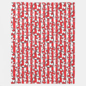 赤白ライフブ航海のイライフベルトボート フリースブランケット (正面)