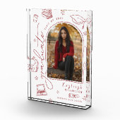 赤白レトロ手描き卒業写真ブロック フォトブロック (右)