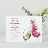 赤白ワインダンス ウェディング セレブレーション 招待状 (スタンド正面)