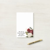 赤白ヴィンテージフローラ聖書聖句 ポストイット (デスク上)